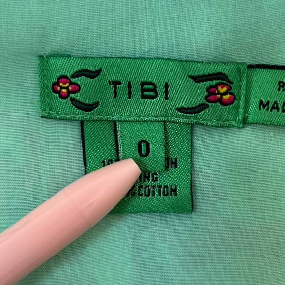 Tibi, Rose Floral Mini Dress, Sz: 0, Vintage Inspired Design, Greens/Pink/Red ๐น - Picture 8 of 13